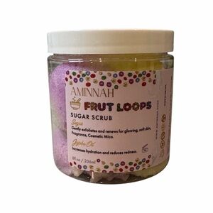 Aminnah Fruit Loops Sugar Scrub - Multi-Color Exfoliating Jar
